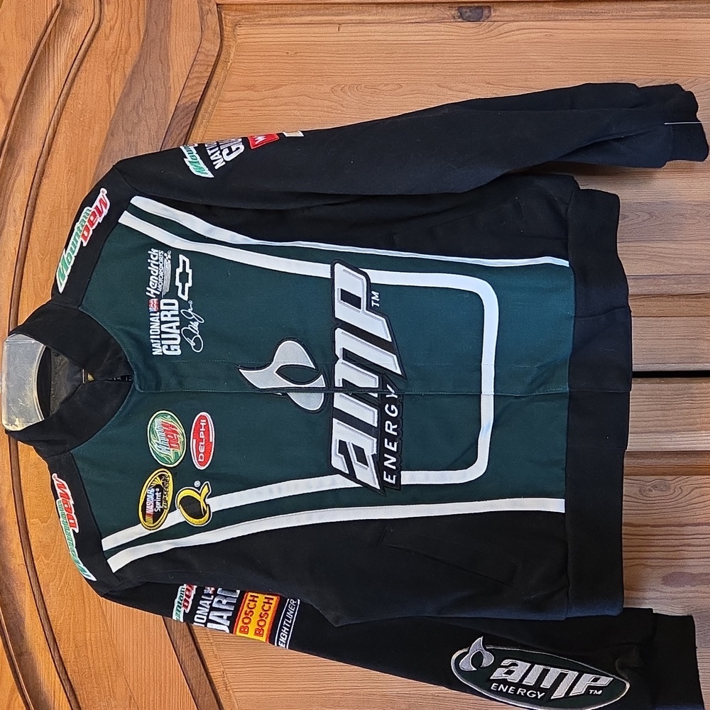 Dale Earnhardt Jr XL NASCAR Racing Jacket AMP Energy Mountain Dew New
